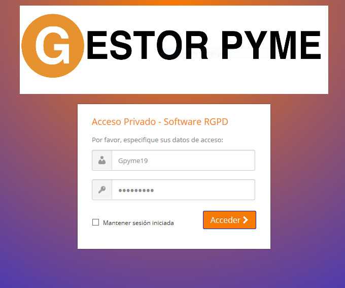 Acceso Plataforma RGPD